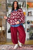 Big Softie Leopard Roo Knit Burgundy & Rose